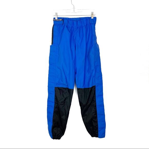 Vintage 80s Moonstone Gore Tex Ski Pants Snow Slopes Unisex Blue Black Small - Picture 2 of 14